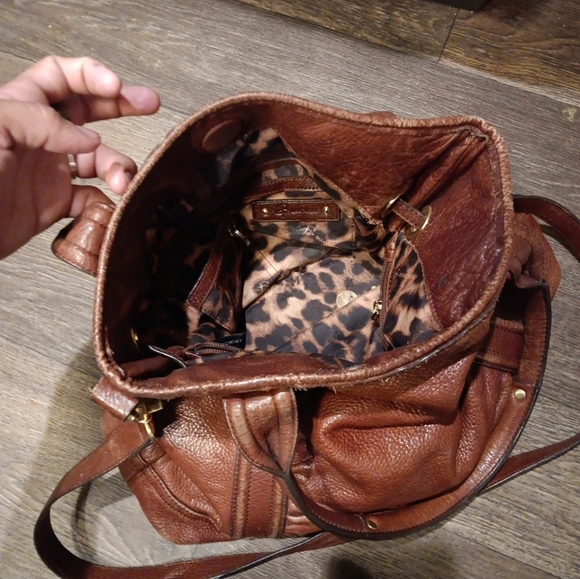 B MAKOWSKY Luxury Designer Brown Soft Leather Large Shoulder Bag - Picture 6 of 7